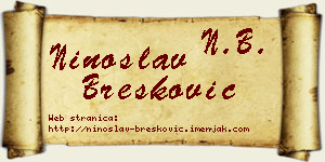 Ninoslav Brešković vizit kartica
